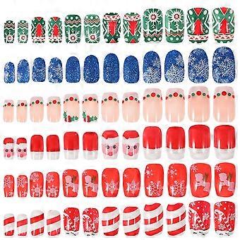 Weihnachtliches Nagelset mit 72 Teilen – ideal für Frauen in verschiedenen Farben und mit klassischem Design für die Maniküre zu Hause oder im Nagelstudio.