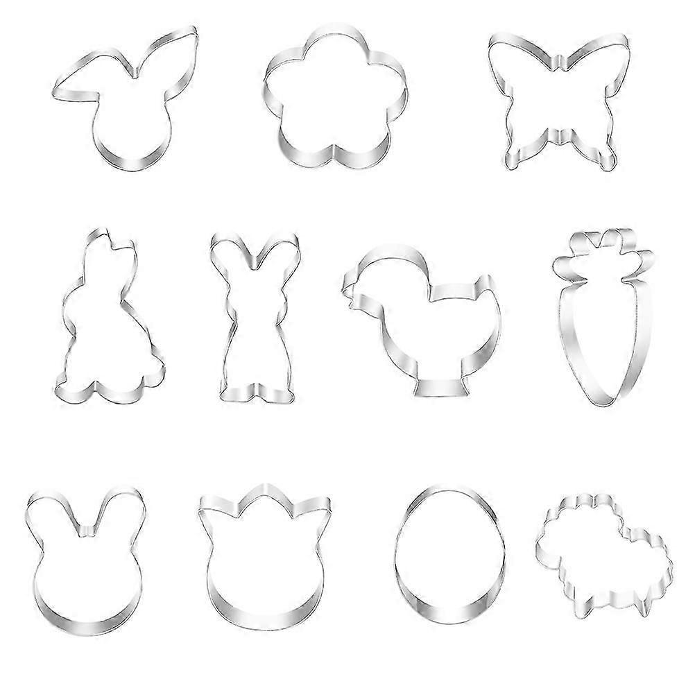 11Pcs Easter Egg Cookie Cutter Bunny Carrot Cookie Cutter Molds Easter Party Supplies