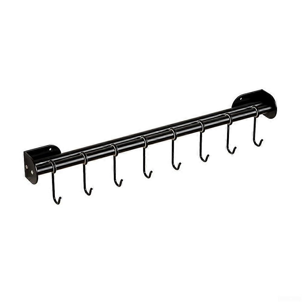 Kitchen Utensil Holder Wall Mounted with Hooks, Rustproof SpaceSaving 50cm NoDrill Design
