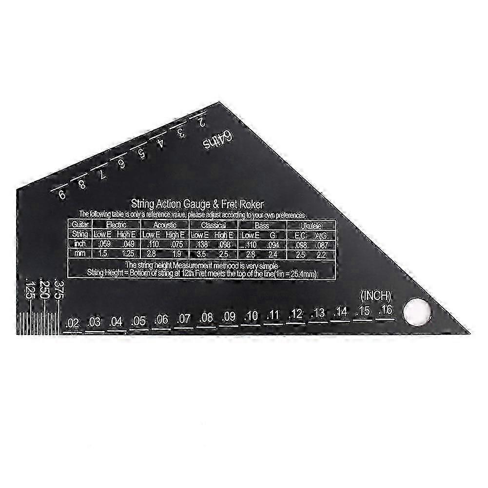 Guitar String Action Gauge & Fret Leveling Tool Set