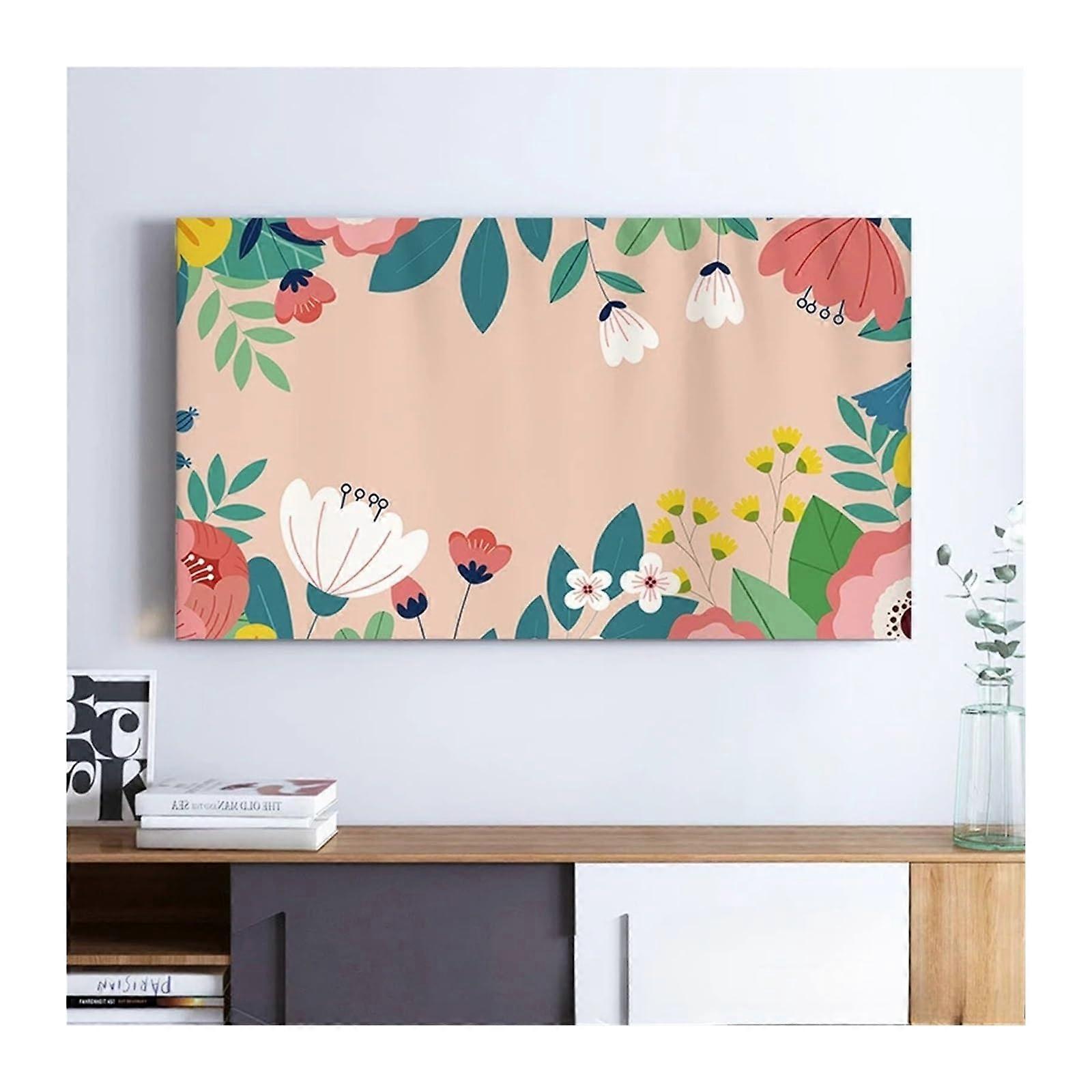 Outdoor TV Cover Waterproof Dustproof for 75 Inch Flat Screen with Decorative Pattern Design