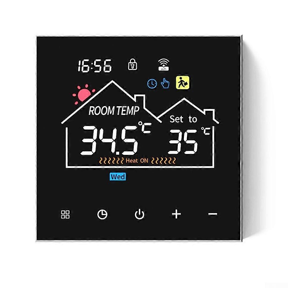 Smart WiFi Thermostat with LCD Touchscreen, Programmable Heating, Voice Control, Energy Saving Mode