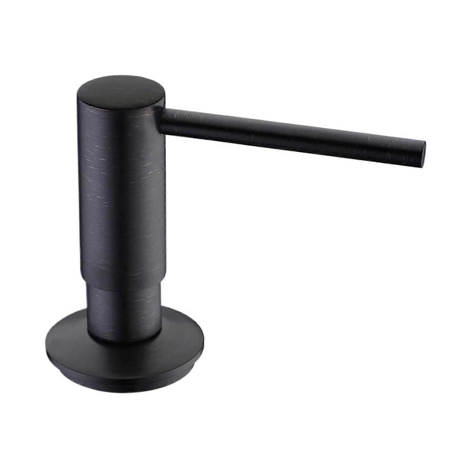 Matte Black Kitchen Soap Dispenser Solid Brass Commercial Grade with ABS Pump