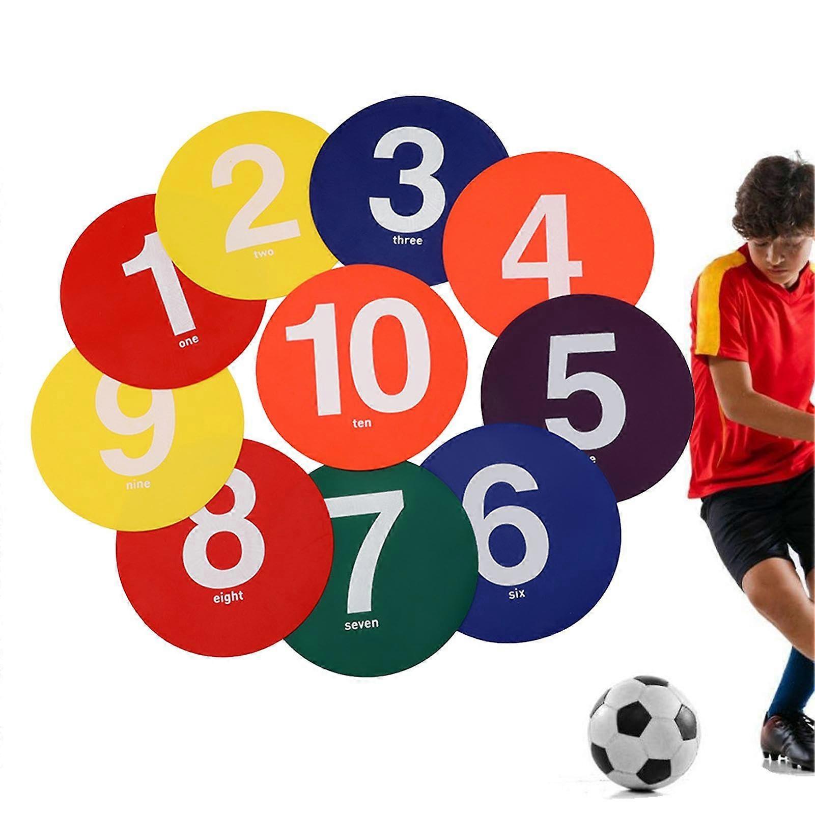 Soccer Training Markers with NonSlip Base, Numbered Agility Dots for MultiSport Practice