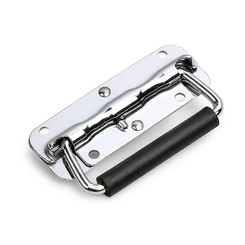 Chrome Spring Loaded Toolbox Pull Handle with Rubber Grip, Heavy Duty Cabinet and Storage Box