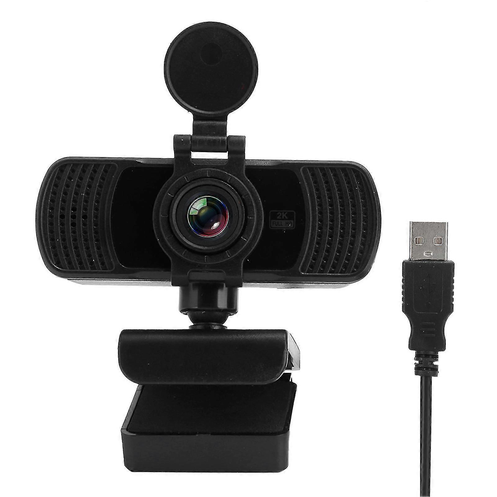 HD Webcam USB 2K/1440P Live Broadcast Desktop Computer Camera Builtin Microphone
