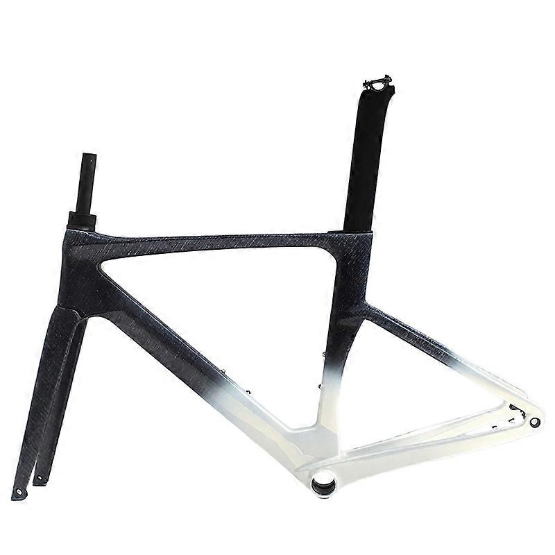 Gray Carbon Gravel Bike Frame Road Thru Axle Frameset Disc Brake 51cm