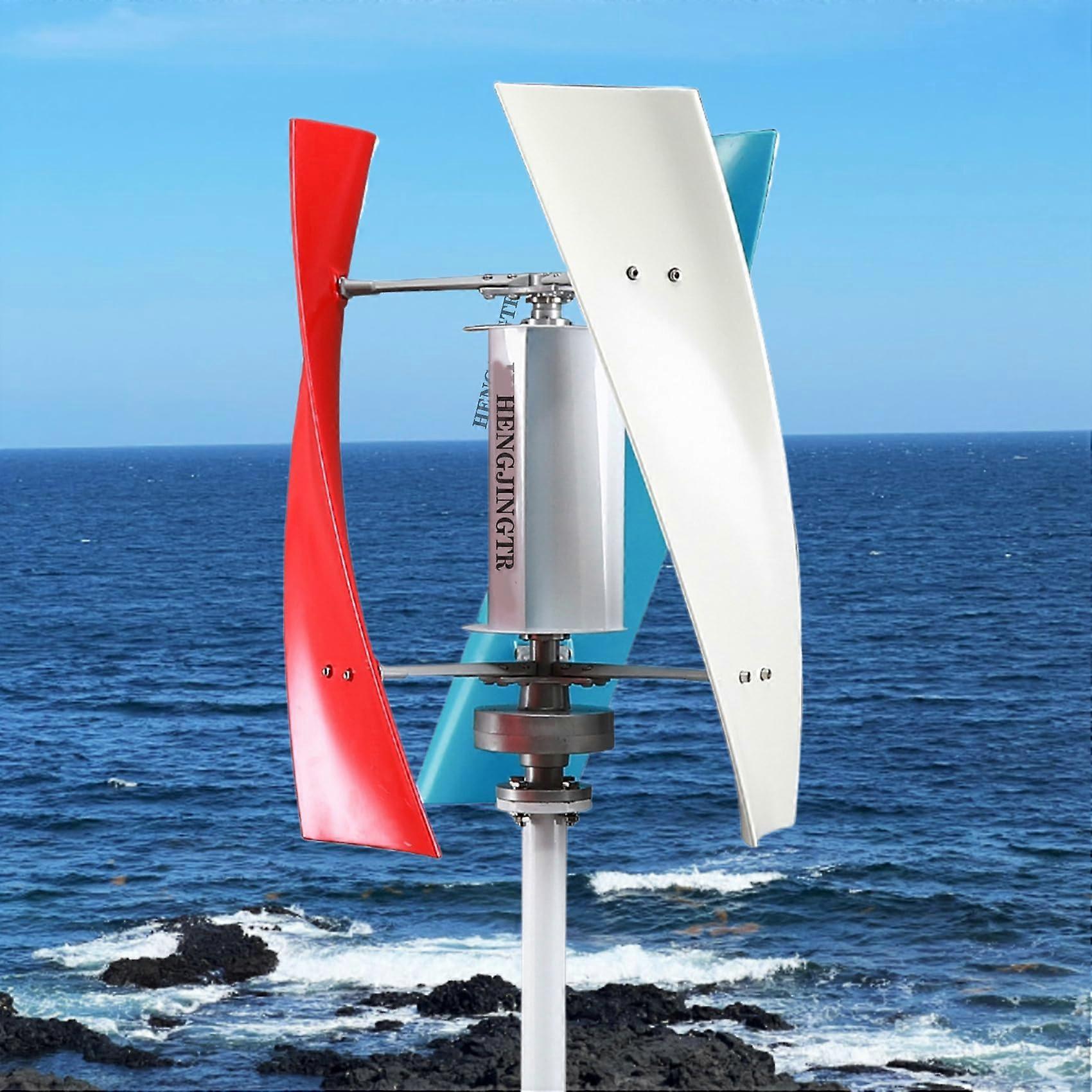 10kW Vertical Axis Wind Turbine Generator with MPPT Controller, Maglev Motor for Low Wind Home Use