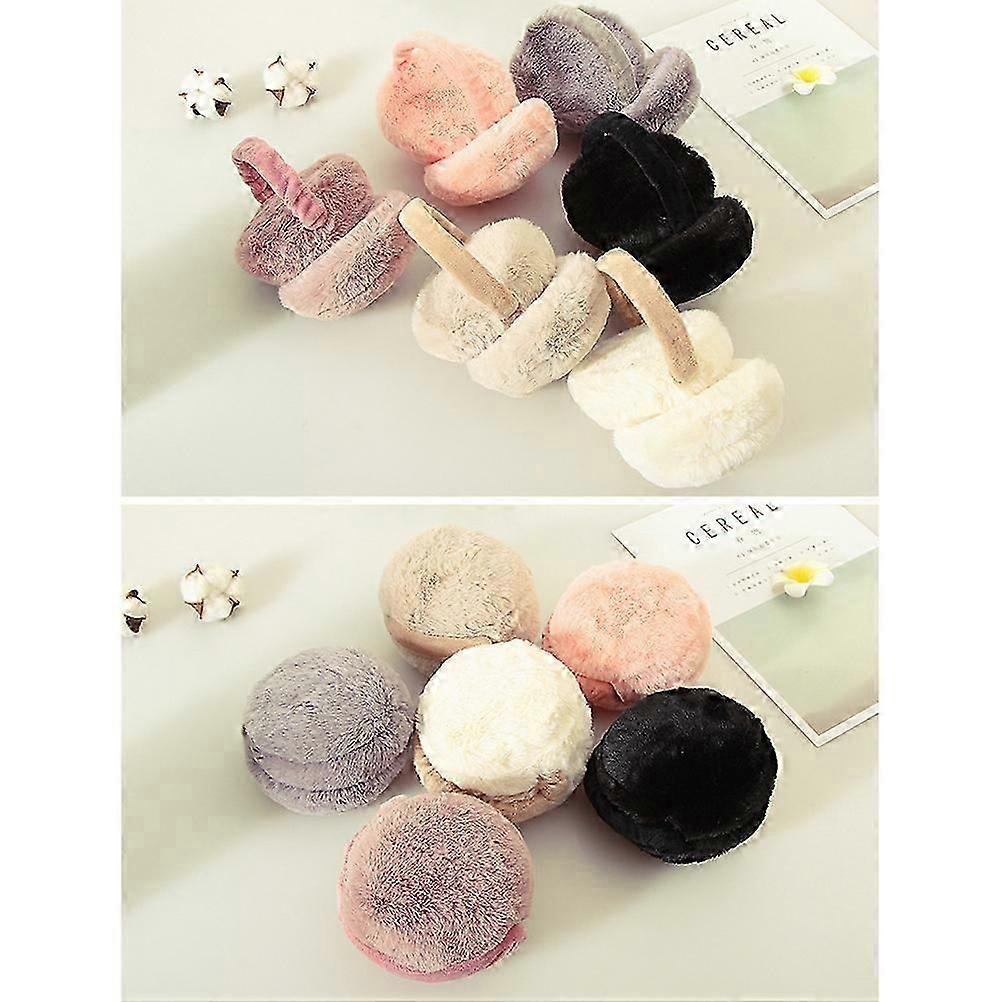 Foldable Earmuffs Ear Warmers Unisex Winter Warm Ear Covers (White)