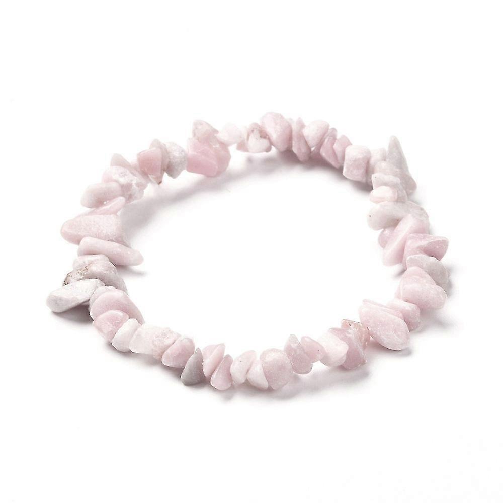 Natural Pink Opal Chip Beads Stretch Bracelets Inner Diameter: 2 inch(5cm)
