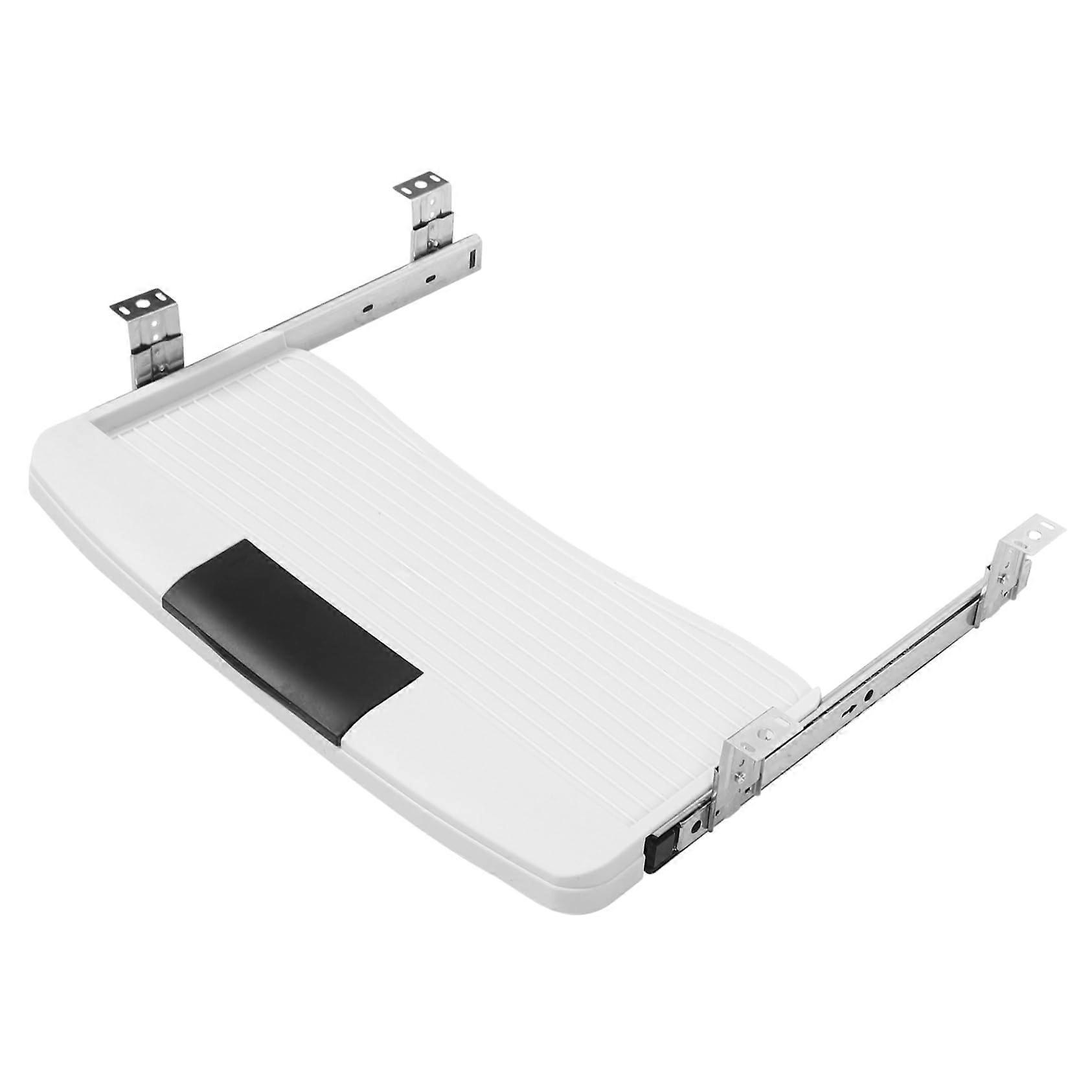 Adjustable Under Desk Keyboard Tray with Mouse Platform, SpaceSaving Sliding Design for Office Desk