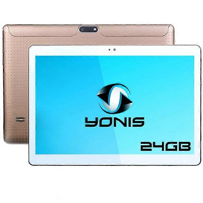 Tablet de 10 polegadas, 3G, Android Lollipop, Dual SIM, Quad Core, Bluetooth, 24 Go Gold YONIS