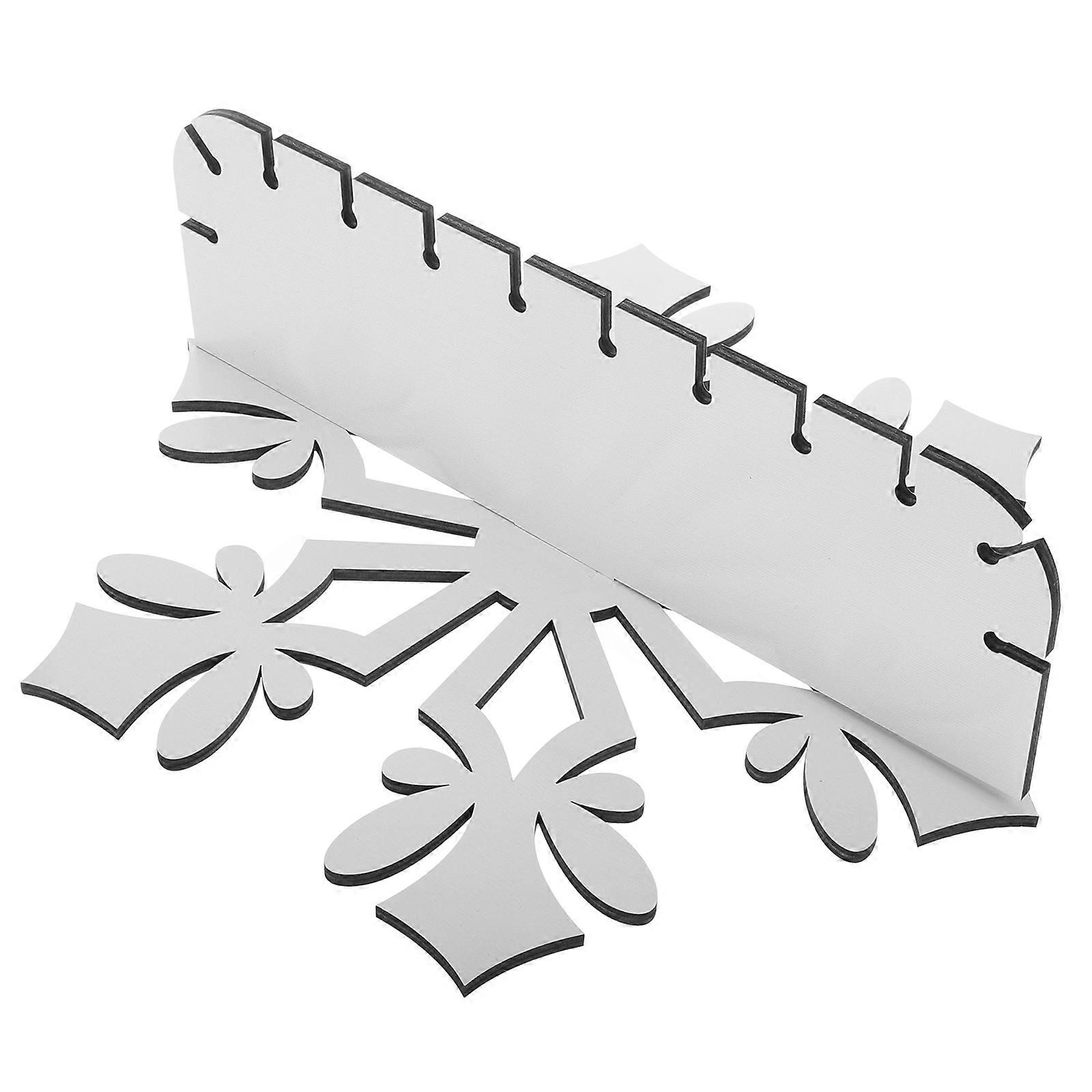 Wooden Snowflake Shape Shelf for Wall Storage Hollow Rustic Design