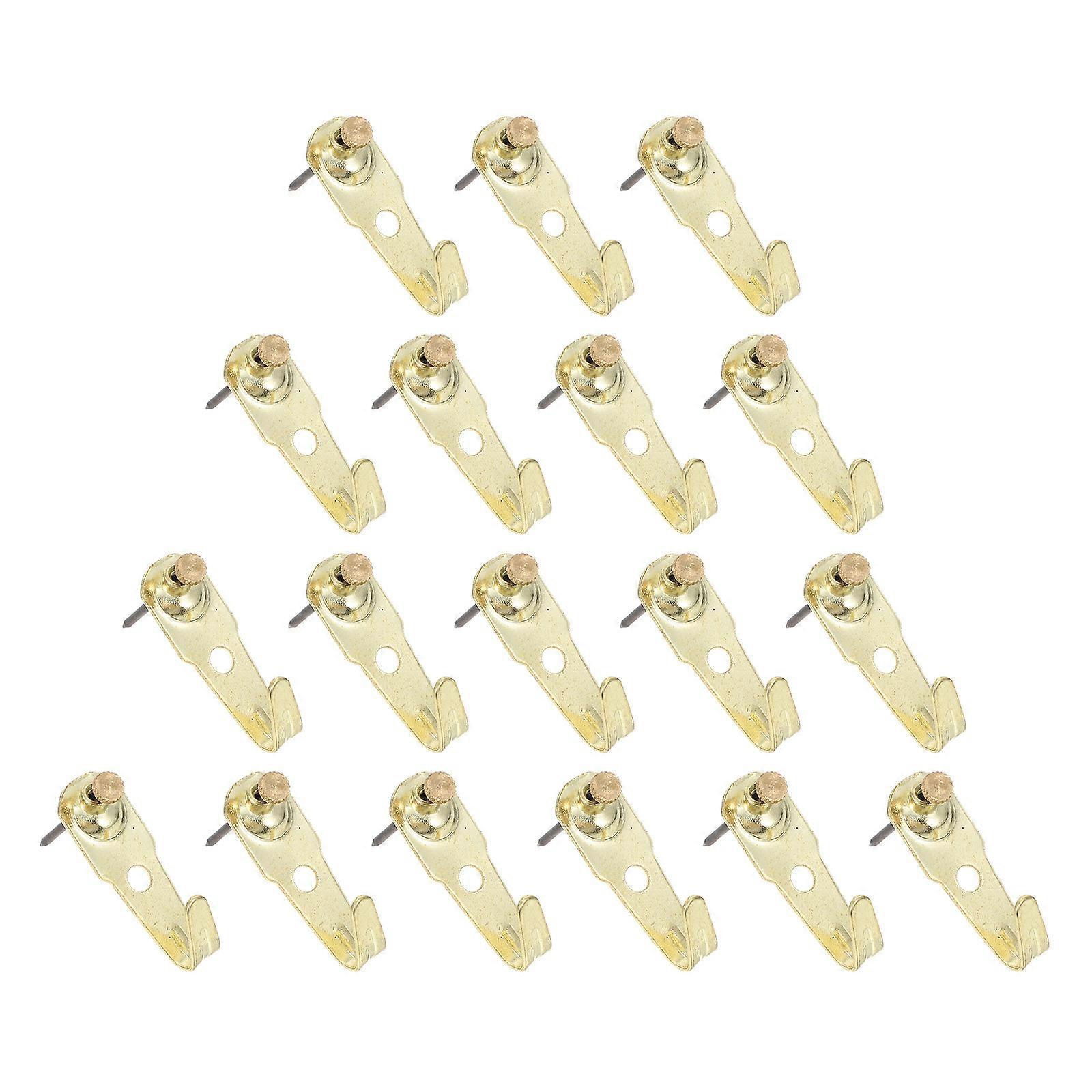 100Sets Picture Frame Hanging Hooks Heavy Duty Copper for Wall Use