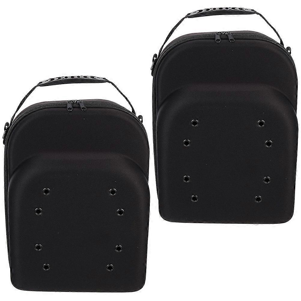 Baseball Hat Storage 2Pcs Hat Box Travel Caps Organizer Case Black