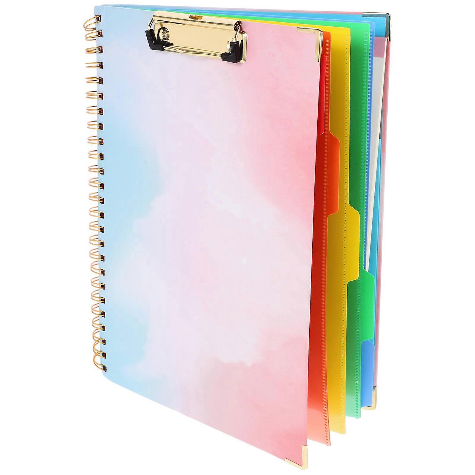 Spiral Notebook Clipboard Folio for Writing Support Multi Functional