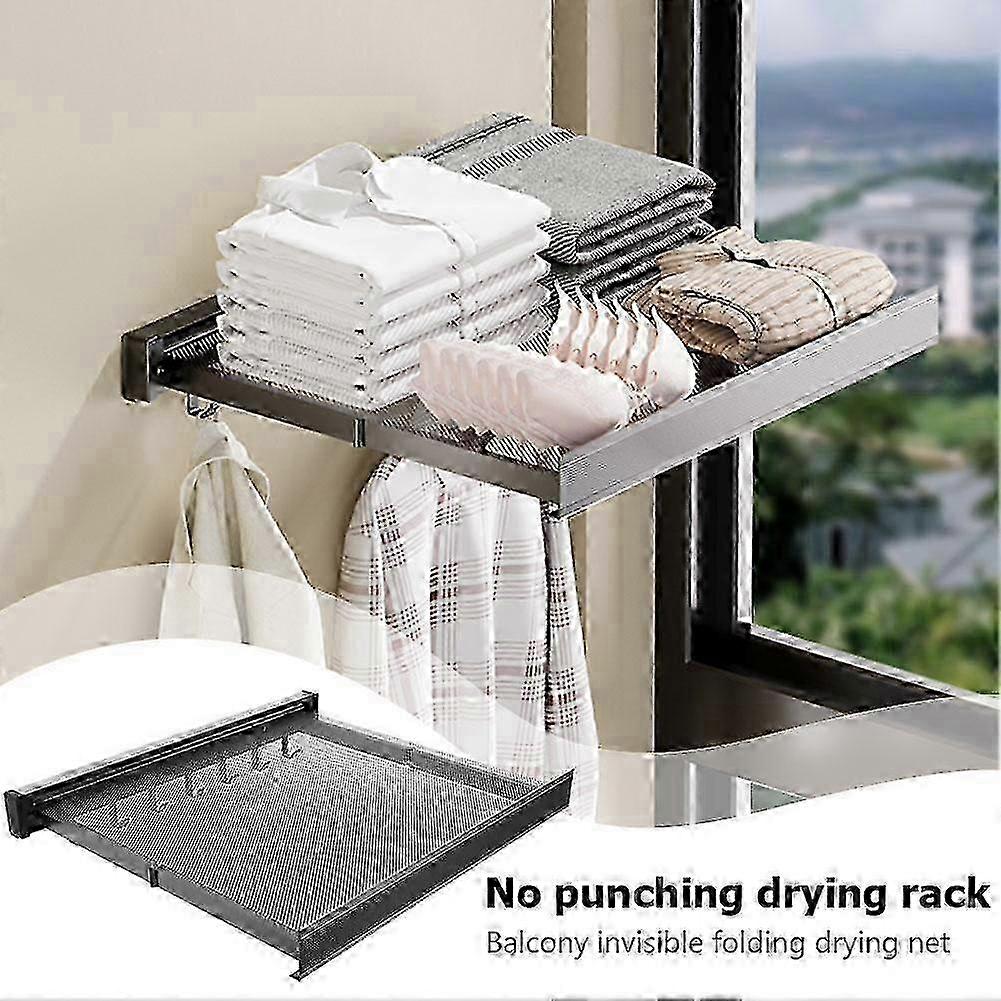 Retractable Laundry Drying Solution Hanging Net for Balconies Bathroom & Kitchen