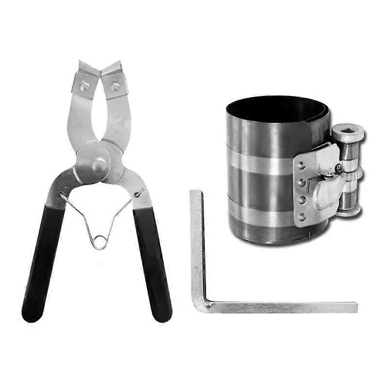1 Set Engine Piston Ring Caliper Compressor Ratchet Pliers 53-175mm