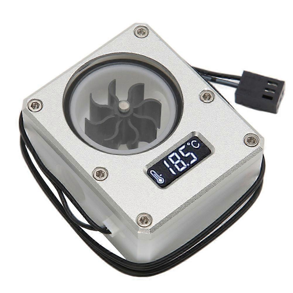 PC Water Cooling Flow Meter Indicator 12V Small 3pin Interface G1/4 Thread Pom Rustproof Computer Flow Meter Silver