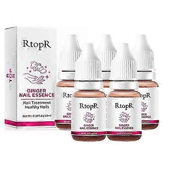 5pcs Ginger Nail Essence Gray Nail Moisturizing Care Exfoliating Anti Paronychia Thicken Crack Nail Fungal Nail Treatment Essence Hand Foot
