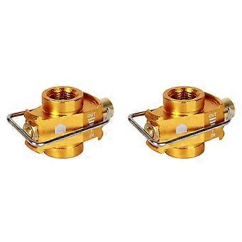 2X Camping Gas Saver Plus Gas Converter Shifter Refill Flat Tank Conversion Adapter Camping Gas Adapter Valve,Gold