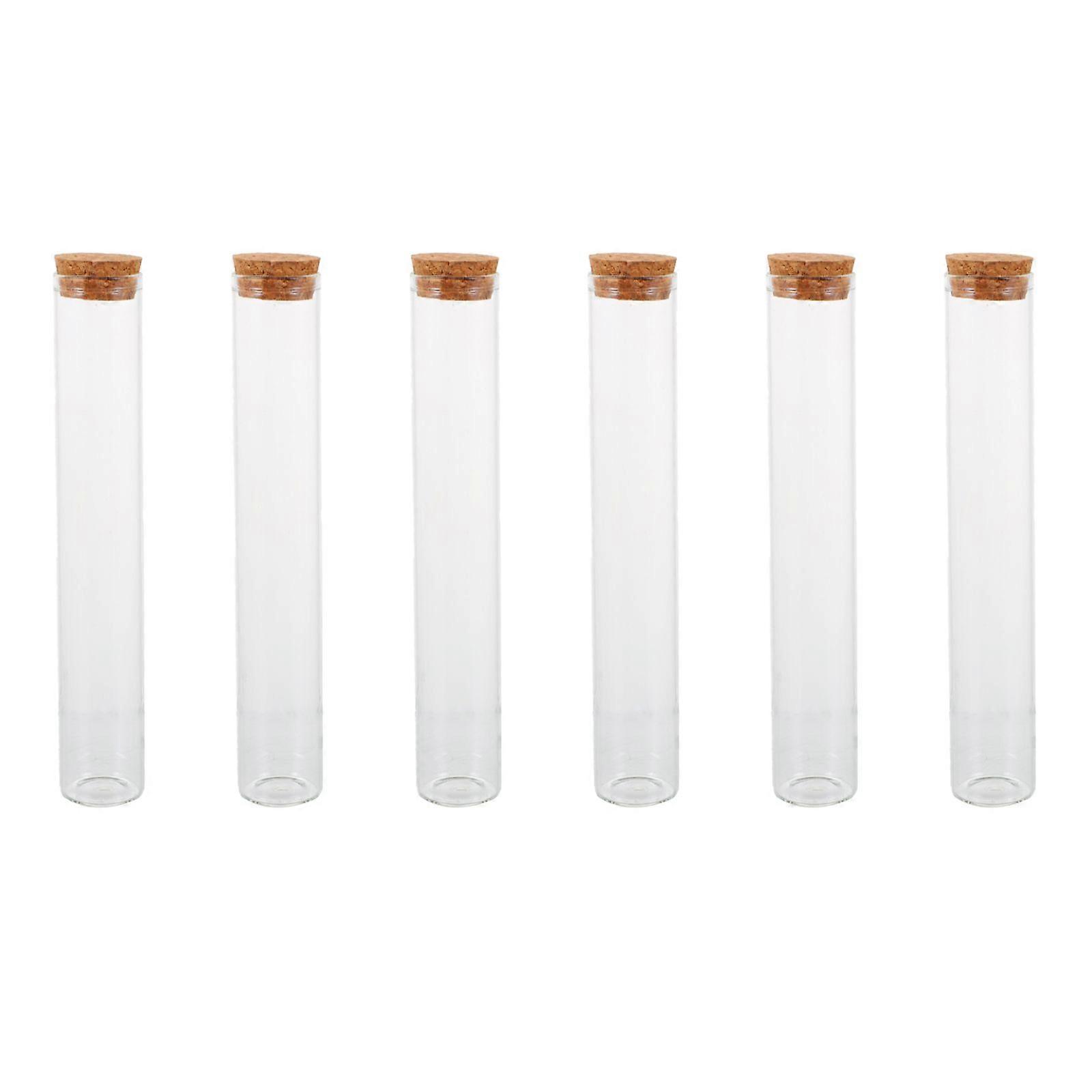 6pcs Scientific Experiment Test Tubes Pollen Storage Container with Cork