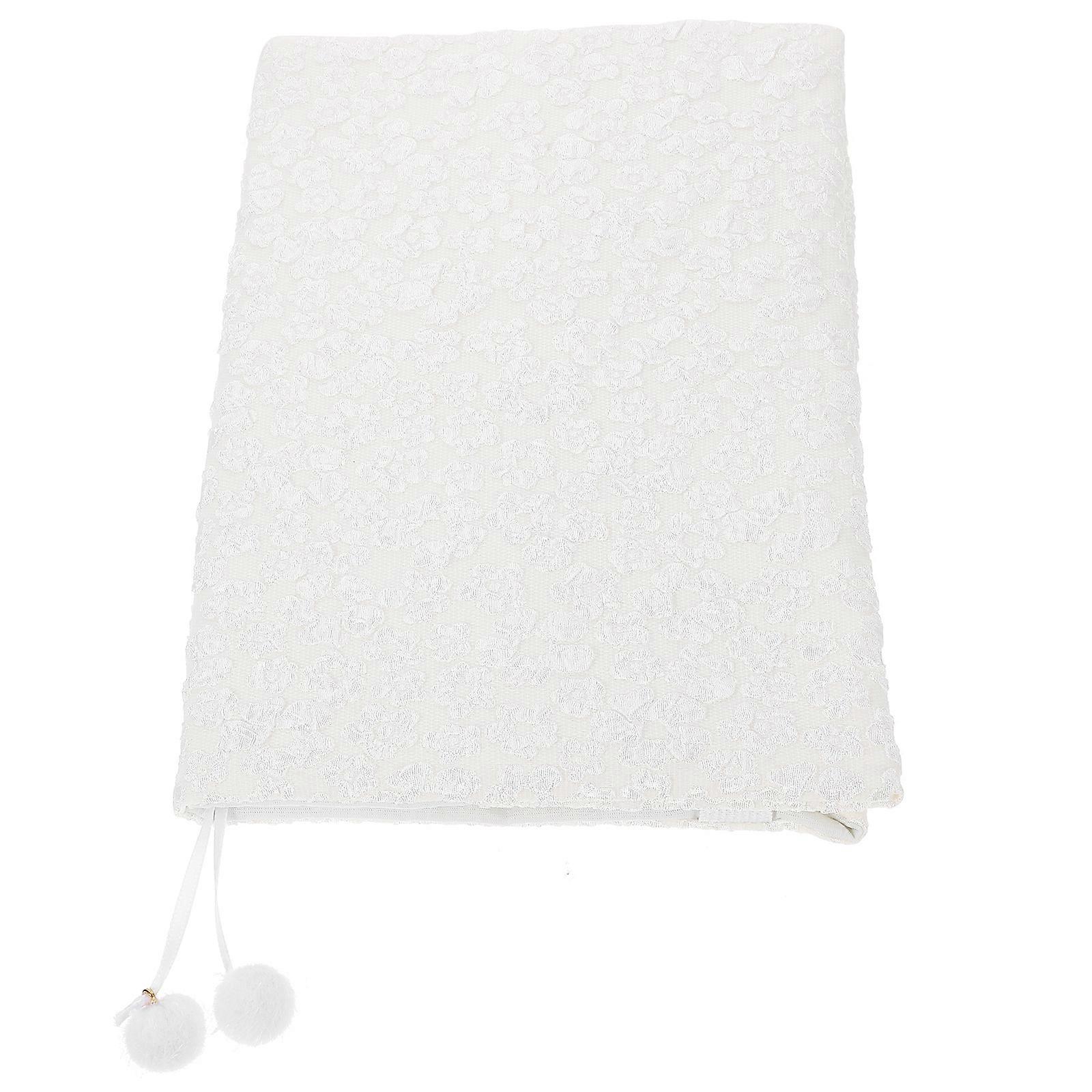 Polyester Decorative Book Cover Book Protector for Notebook 5Pcs White
