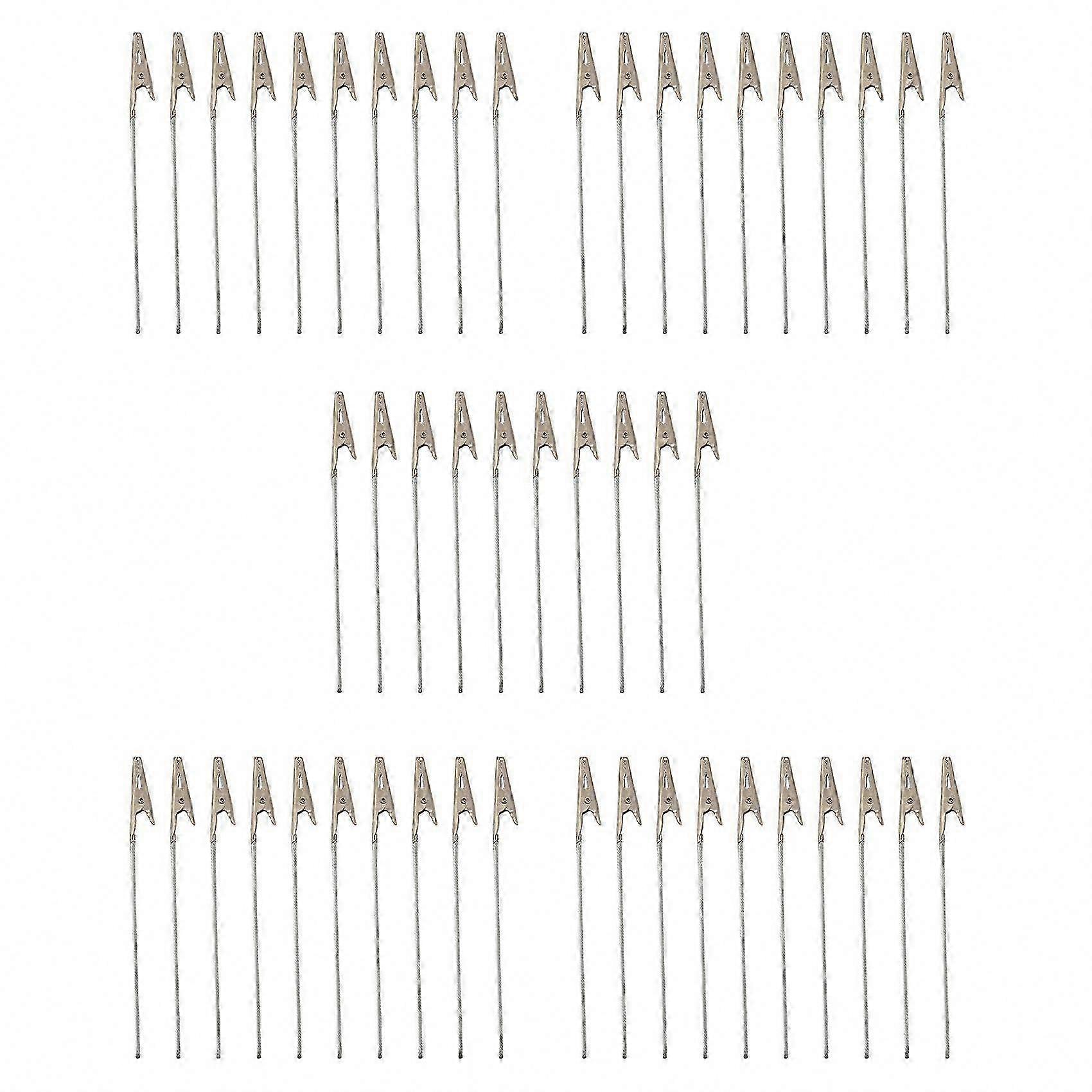50 Pack Alligator Clips with Wire Rods for Notepad Holders