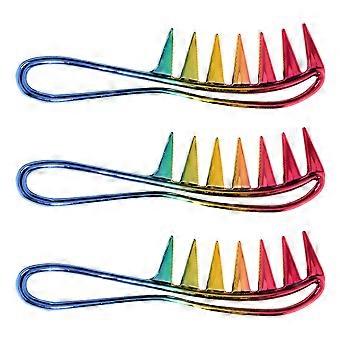 Texture Comb Wide Teeth Hair Styling Comb for Hairdressing 3Pcs Salon Tools