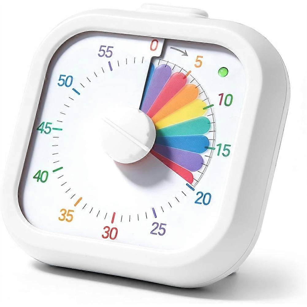 Visual Timer Rainbow, 60 Minute Countdown Timer for Children & Adults, Silent Operation for Classroom Kitchen Home