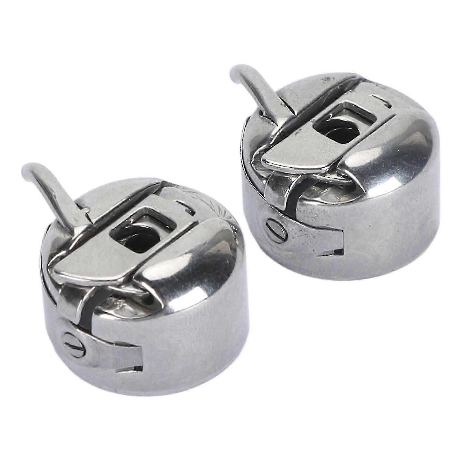 Sewing Machine Bobbin Case Stainless Steel Replacement Shuttle Shell compatible with Home Sewing Machine 2pcs