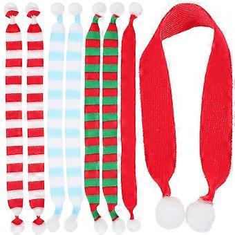 Conjunto de 8 Mini Lenços para Bonecas, Ideais para Decoração Natalina Festiva.