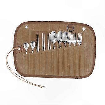 Sac de rangement en toile pour la vaisselle et les ustensiles de cuisine d'extérieur