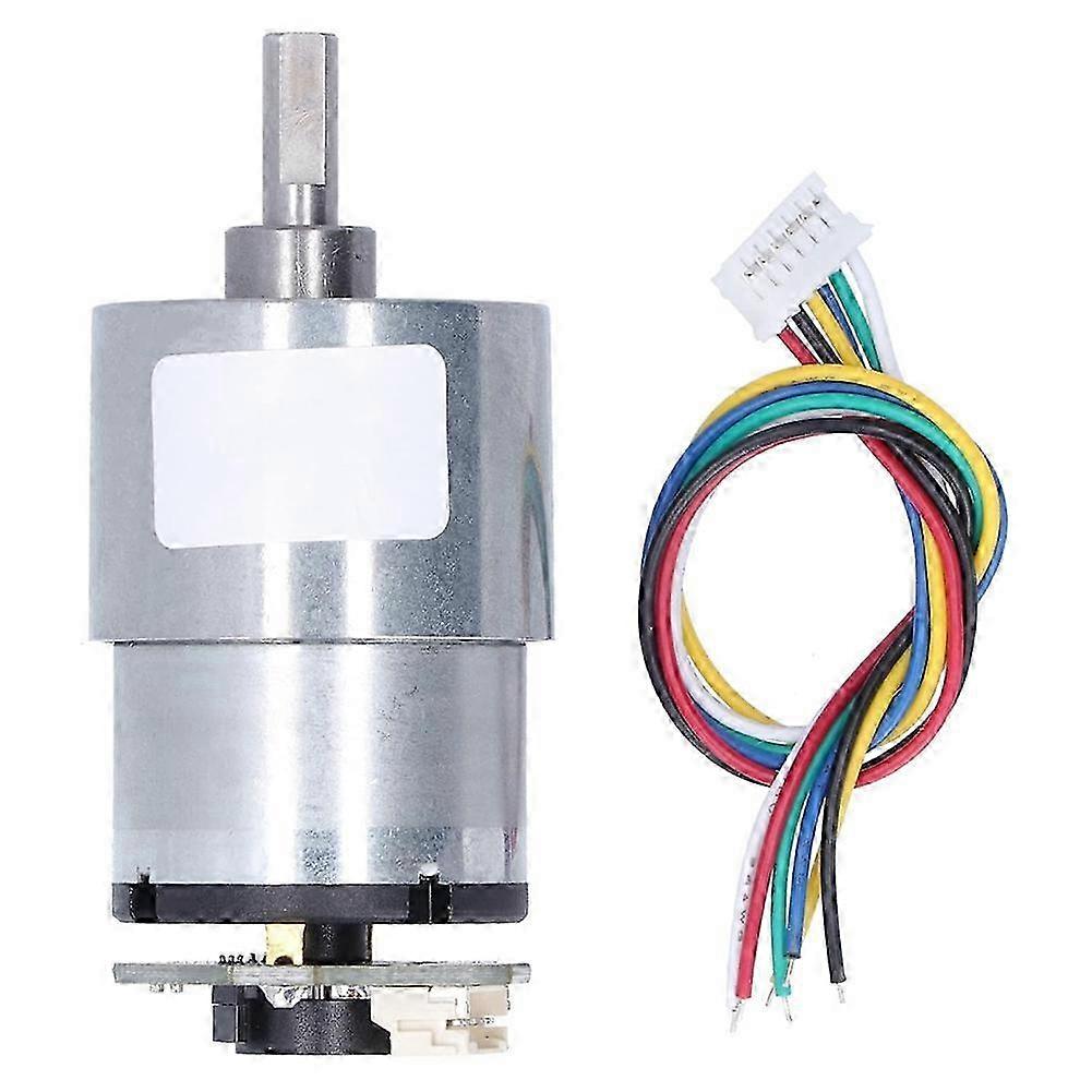 Speed Reduction Gear Motor with Encoder, DC 12V Electric Micro-DC Geared Motor Supporting compatible withward Reverse Movement