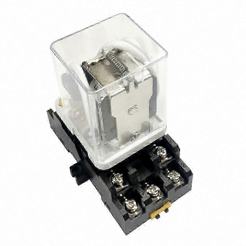 High Power 40A Relay with Socket Base - 24VDC/240VAC