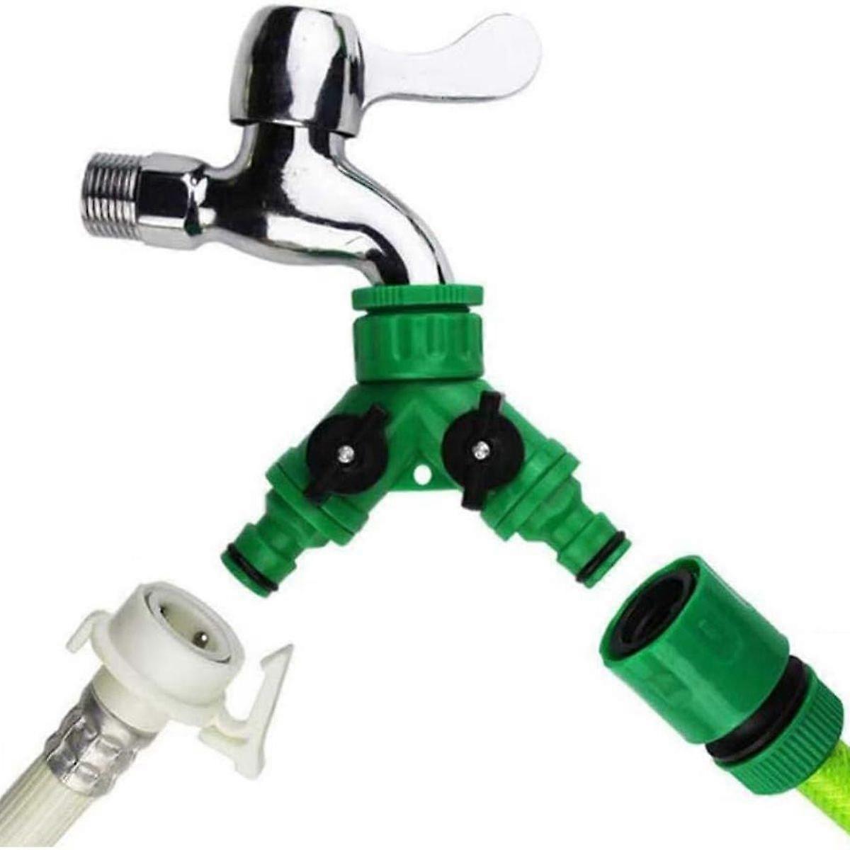 Two-way hose splitter adapter