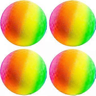 Rainbow Playground Balls - 8.5 Inch 8.5-Inch - Pack of 4,