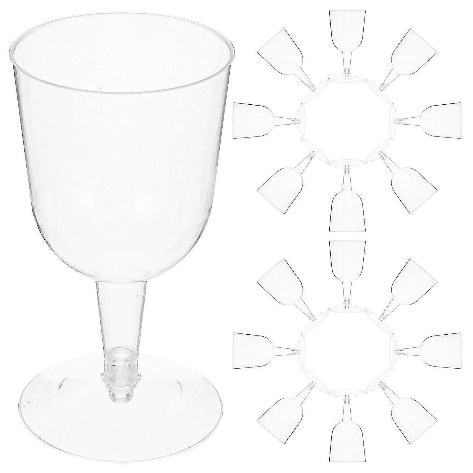 24-Pack Transparent Wine Glasses for Parties, Weddings, Birthdays