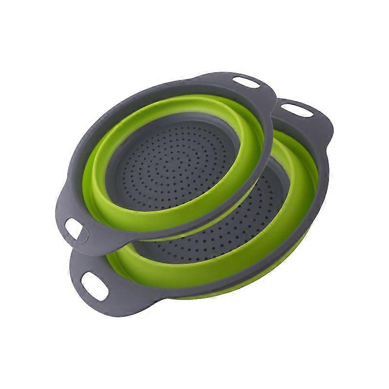 2pcs Collapsible Colander (Green)