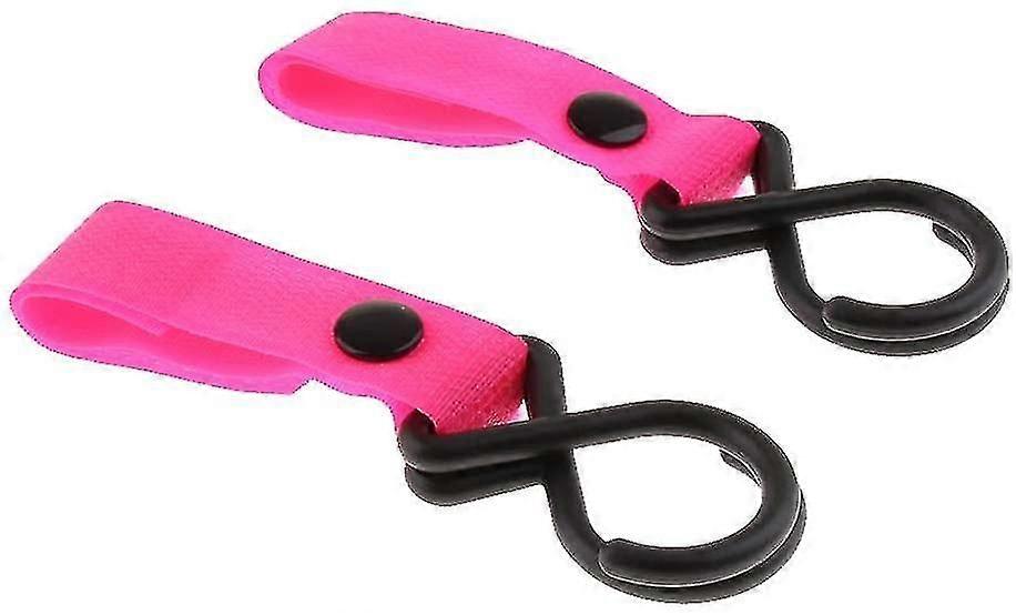 2 Pieces Stroller Hooks Stroller Attachment For Strollers - Rose