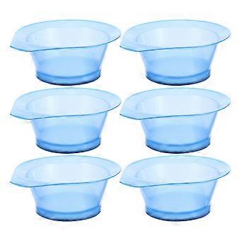 6pcs Transparent Hairdressing Bowl DIY Hair Dye Bowl Hair Salon Color Mixing Dye Bowl (Random Color)