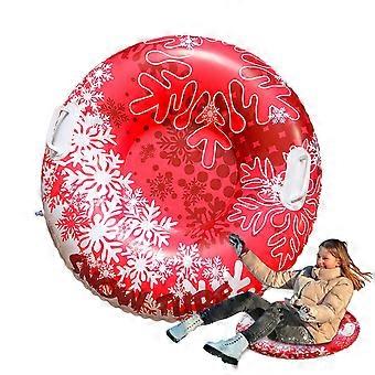 Snow Tube Inflatable Sled 80cm Heavy Duty PVC with NonSlip Seat for Adults and Kids Winter Fun