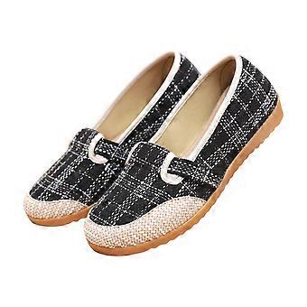 Women's Casual Canvas Loafer Slip On Lightweight Comfort Travel Walking Espadrille Flats Shoes Fashion Ventilate Casual Round Head Comfy Shoes