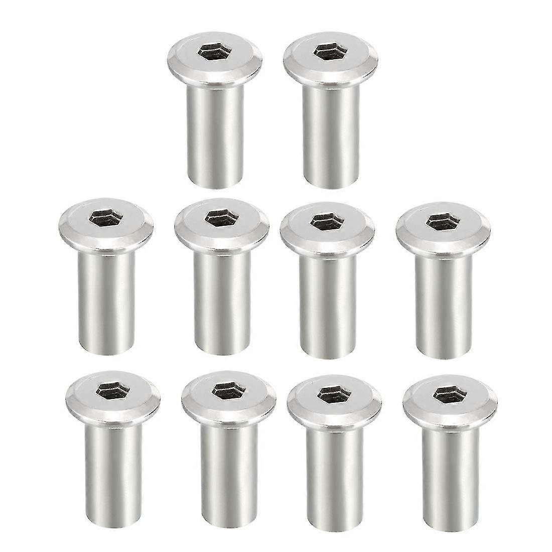 M8x20mm hex socket head insert mutter skruv post hylsmutter för möbler 10st