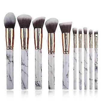 10pcs Marble Makeup Brush Set - Soft, Stylish & Professional Quality 26-27