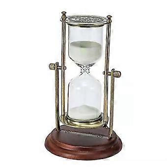 Elegant 15-Minute Hourglass Timer - Vintage Brass Sand Timer for Home, Office, Wedding Decor, Time Management Gift