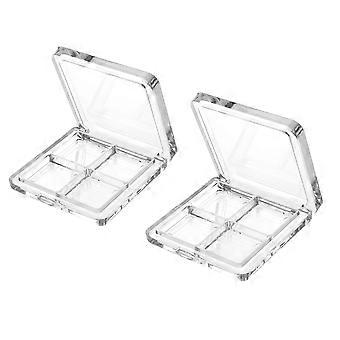 Clear Eyeshadow Pallet 4 Grids for DIY Makeup Storage 4Pcs Set