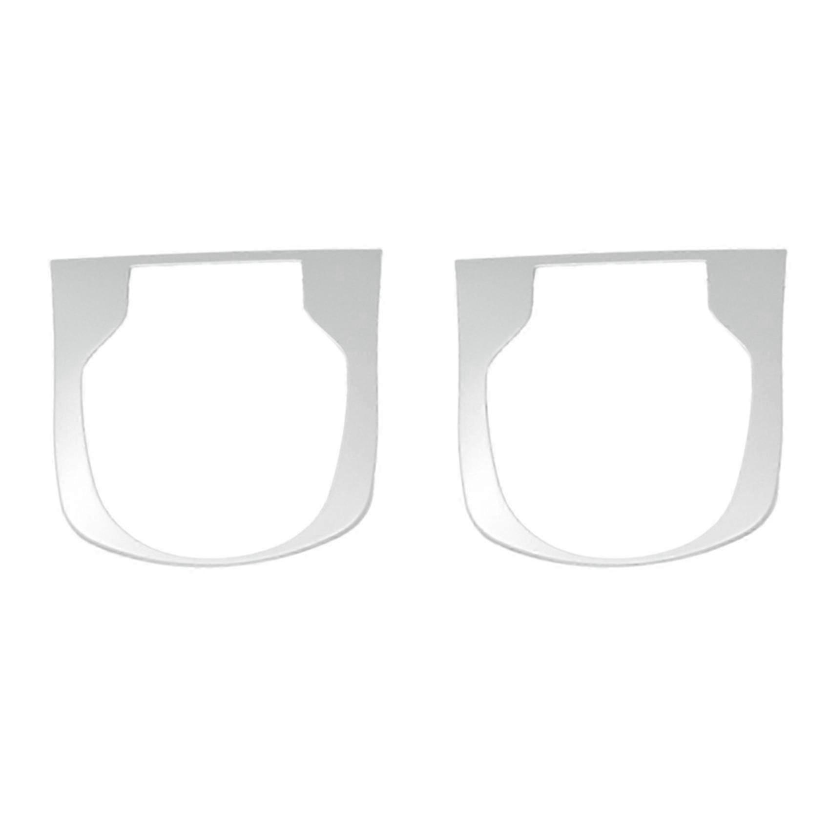 2X ABS Chrome Car Central Console Gear Shift Lever Box Panel Cover Trim Automotive Interior compatible with Honda City 2014-2019
