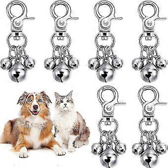 Z7 Set of 6 Pet Bell Collars Loud Dog Bell Key Ring Dog Bell Collar Charm