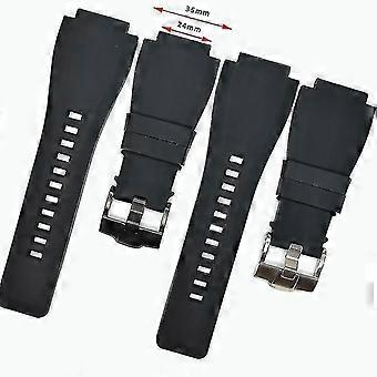 Bracelet de montre en caoutchouc 24*35 mm compatible avec les montres Bell Ross
